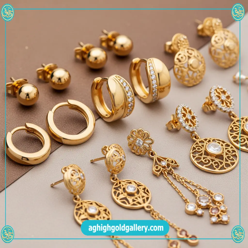 گوشواره طلا مناسب چهره