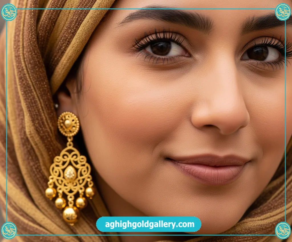 گوشواره طلا مناسب چهره